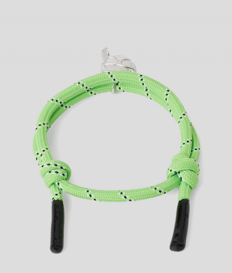 Biżuteria Damskie Karl Lagerfeld K/SUMMER WOVEN IKONIK BRACELET Zielone | PL WY2105