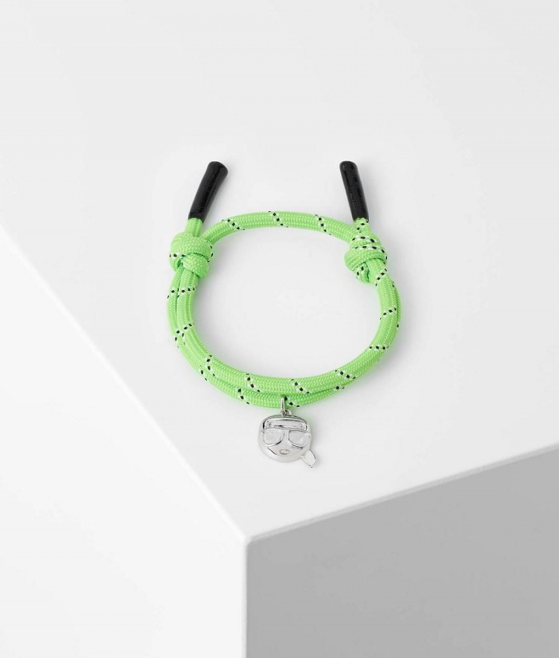 Biżuteria Damskie Karl Lagerfeld K/SUMMER WOVEN IKONIK BRACELET Zielone | PL WY2105