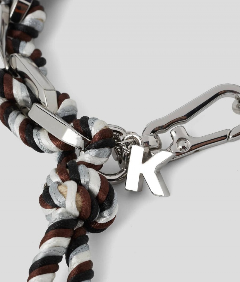 Biżuteria Damskie Karl Lagerfeld K/SUMMER WOVEN CHAIN BRACELET Czarne | PL DN2116