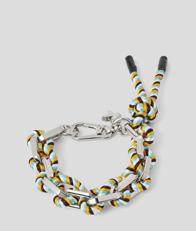 Biżuteria Damskie Karl Lagerfeld K/SUMMER WOVEN CHAIN BRACELET Pomarańczowe | PL TV2160