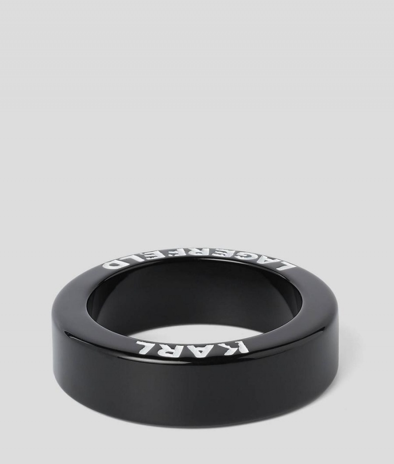 Biżuteria Damskie Karl Lagerfeld K/SUMMER CHUNKY BANGLE Czarne | PL PQ2165