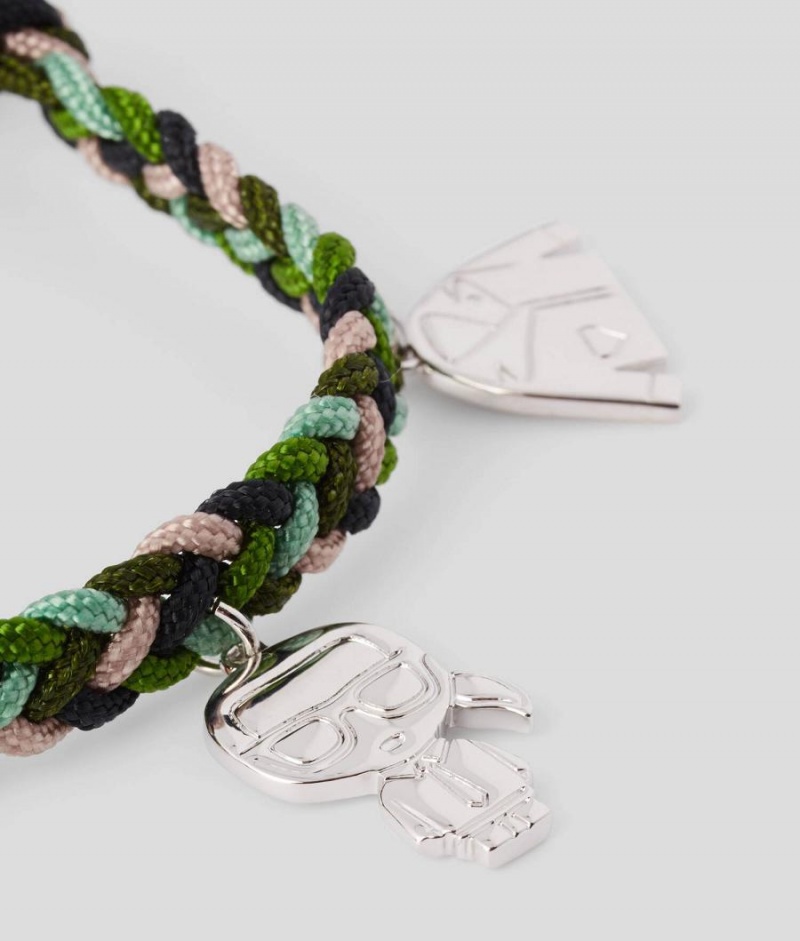 Biżuteria Damskie Karl Lagerfeld K/WOVEN CHARM BRACELET Czarne | PL FM2117