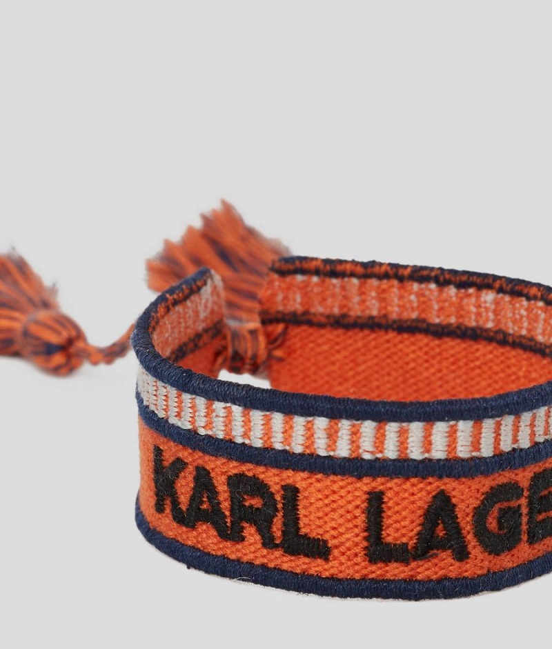 Biżuteria Damskie Karl Lagerfeld K/WOVEN SET OF TWO BRACELETS Pomarańczowe Niebieskie | PL WY2157