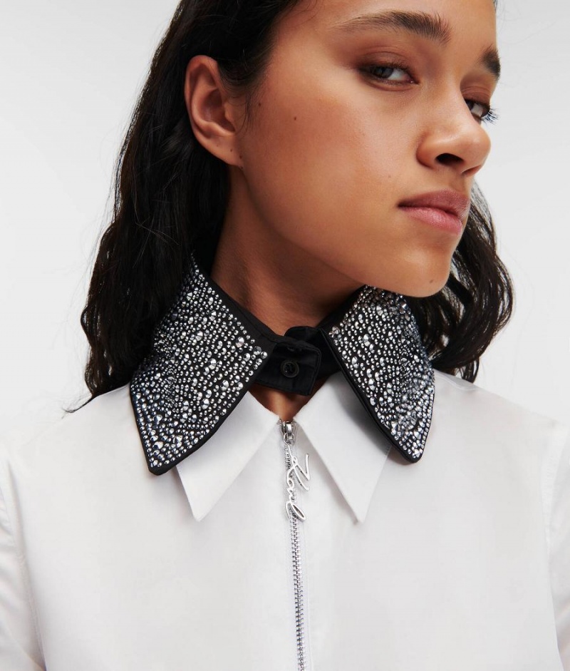 Biżuteria Damskie Karl Lagerfeld RHINESTONE COLLAR HANDPICKED BY HUN KIM Czarne | PL LH2174