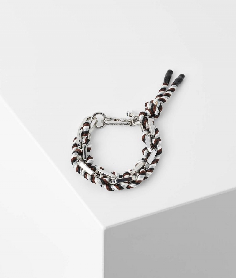 Biżuteria Męskie Karl Lagerfeld K/SUMMER WOVEN CHAIN BRACELET Czarne | PL PQ3480