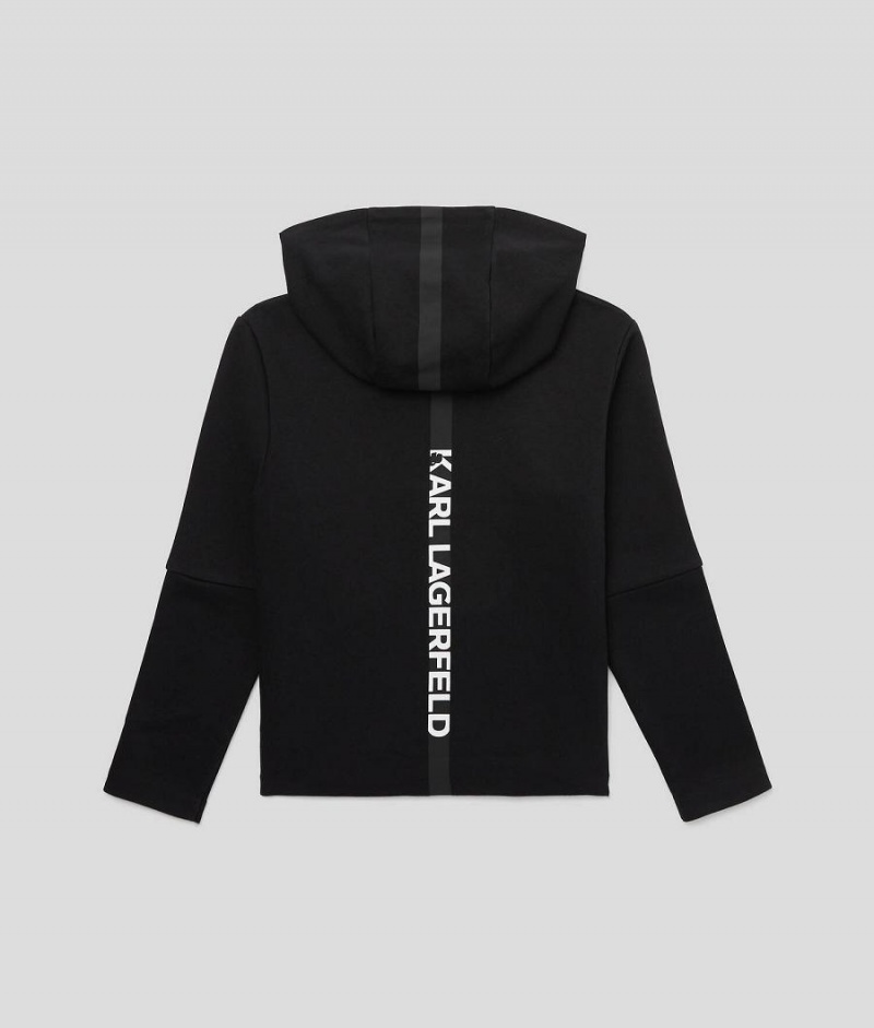 Bluza z Kapturem Dziecięce Karl Lagerfeld Zip Hoody Czarne | PL KI4077