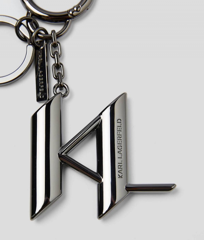 Breloczki Damskie Karl Lagerfeld KL MONOGRAM KEYRING Szare | PL WY2001