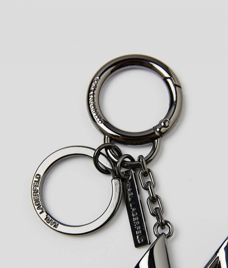 Breloczki Damskie Karl Lagerfeld KL MONOGRAM KEYRING Szare | PL WY2001