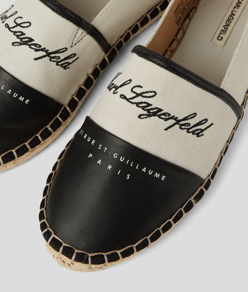 Buty Płaskie Damskie Karl Lagerfeld Kamini Hotel Espadryle Białe | PL NB3350