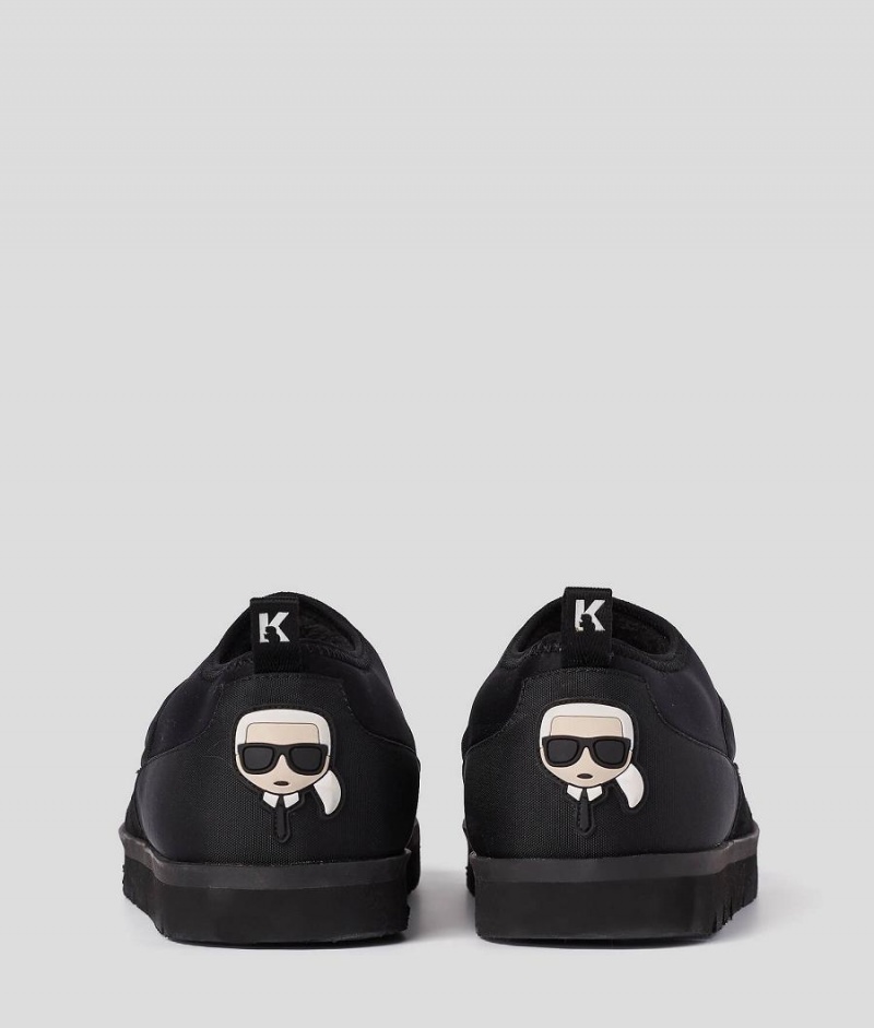 Buty Slip On Męskie Karl Lagerfeld Terra Domo Czarne | PL NB4018