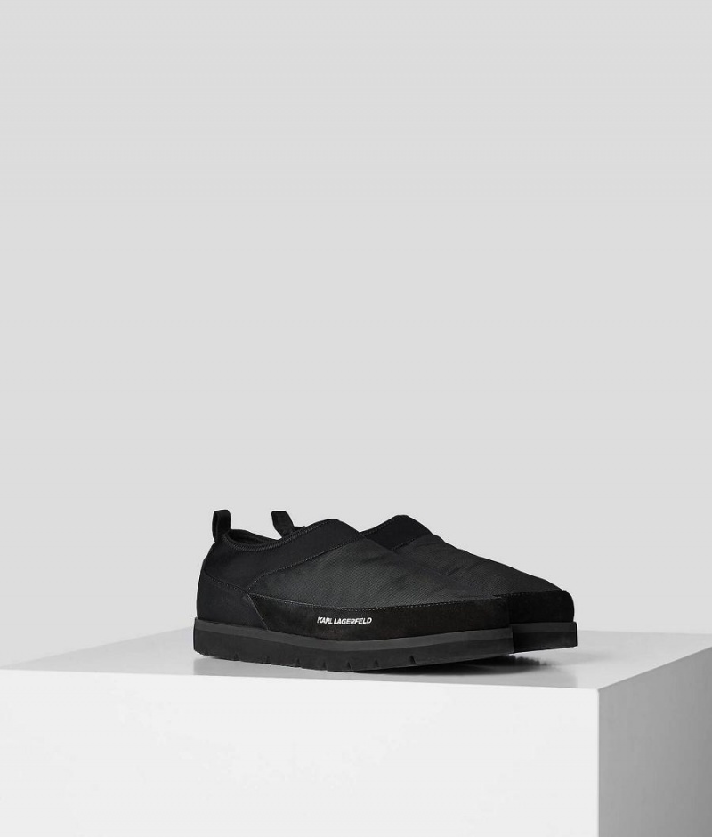 Buty Slip On Męskie Karl Lagerfeld Terra Domo Czarne | PL NB4018