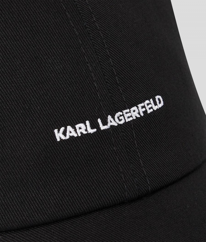 Czapka Damskie Karl Lagerfeld K/ESSENTIAL LOGO Czarne | PL FM2273