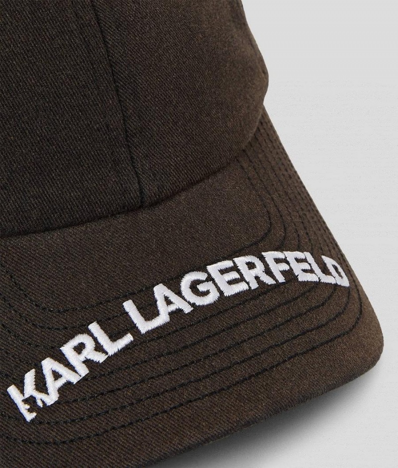 Czapka Męskie Karl Lagerfeld K/ESSENTIAL WASHED Czarne | PL FM3431