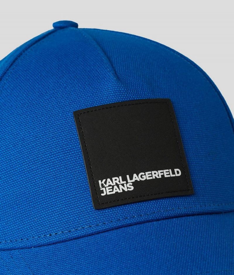 Czapka Męskie Karl Lagerfeld KLJ Logo Patch Niebieskie | PL OR3436