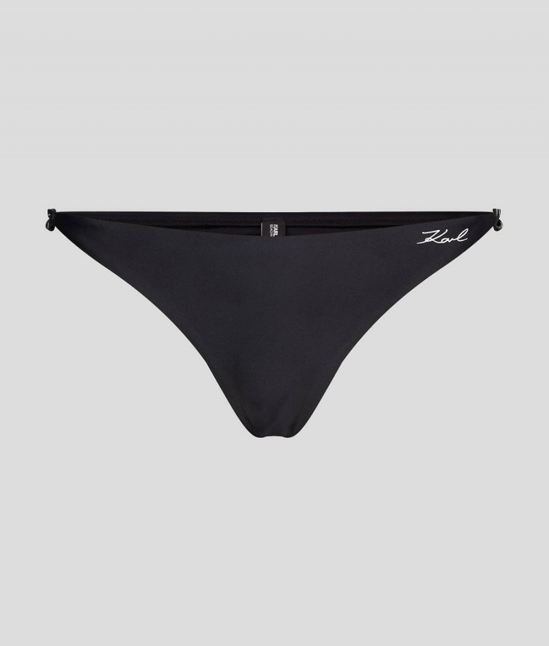 Dół od Bikini Damskie Karl Lagerfeld DNA BOTTOMS W/ CHAIN Czarne | PL MA3251