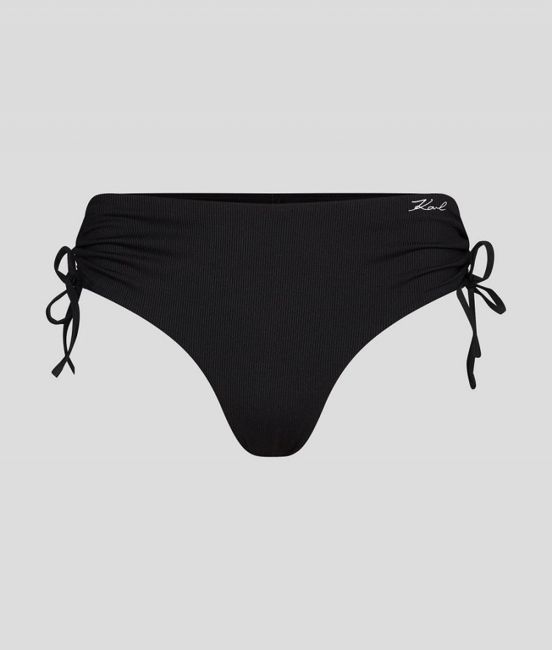 Dół od Bikini Damskie Karl Lagerfeld DNA CULOTTES Czarne | PL JJ3260