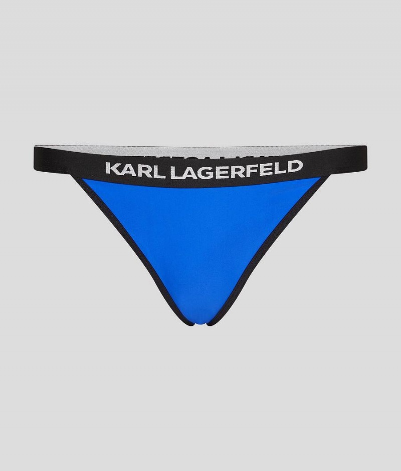 Dół od Bikini Damskie Karl Lagerfeld LOGO Jasny Niebieskie | PL YU3245