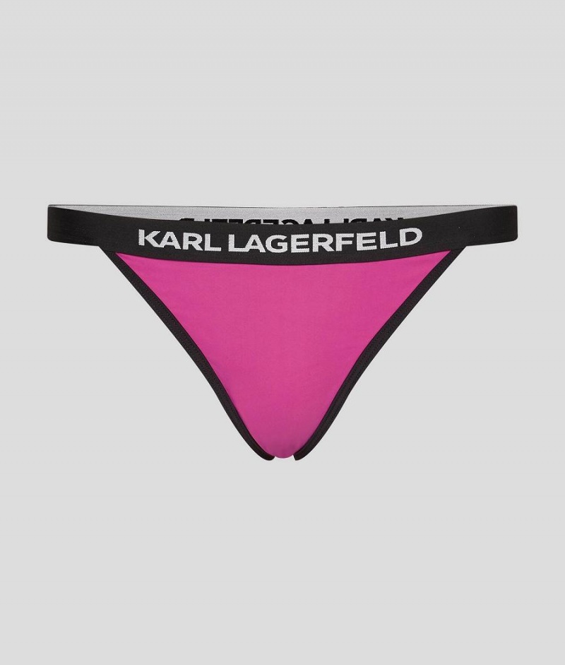 Dół od Bikini Damskie Karl Lagerfeld LOGO Fuksja | PL XF3256