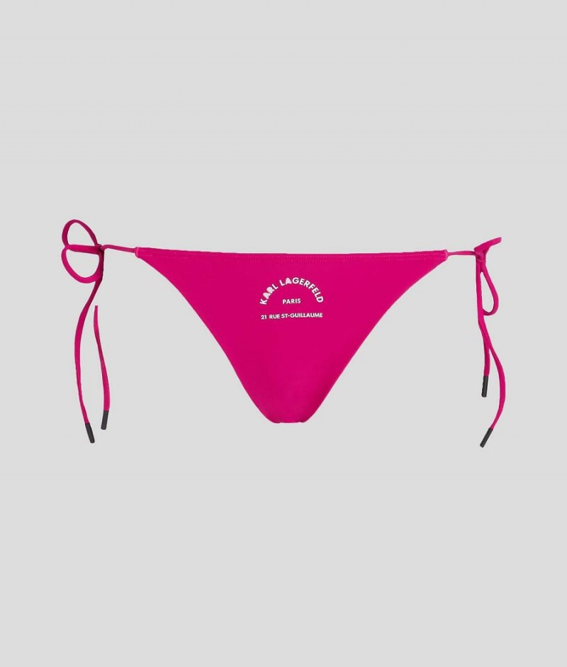 Dół od Bikini Damskie Karl Lagerfeld RUE ST-GUILLAUME STRING Różowe | PL NB3252