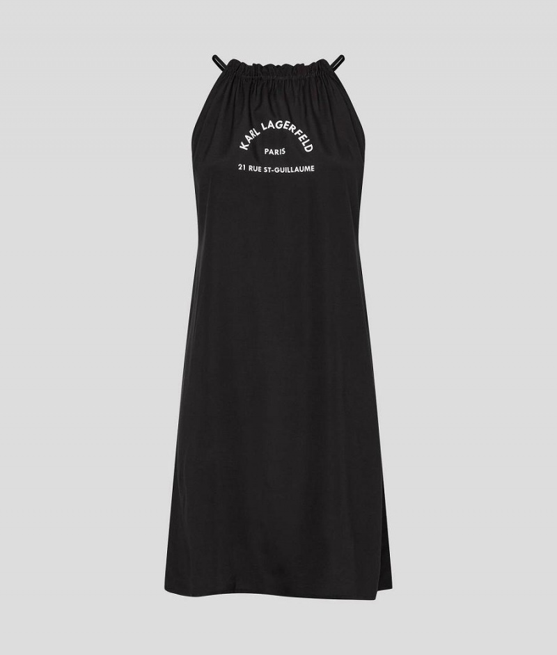 Dresses Damskie Karl Lagerfeld RUE ST-GUILLAUME BEACH Czarne | PL GL3210