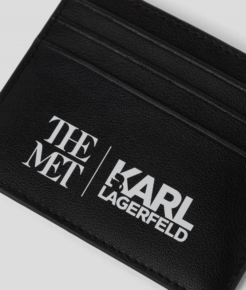 Etui na Karty Damskie Karl Lagerfeld KL X THE MET IKONIK Czarne | PL ZG2253