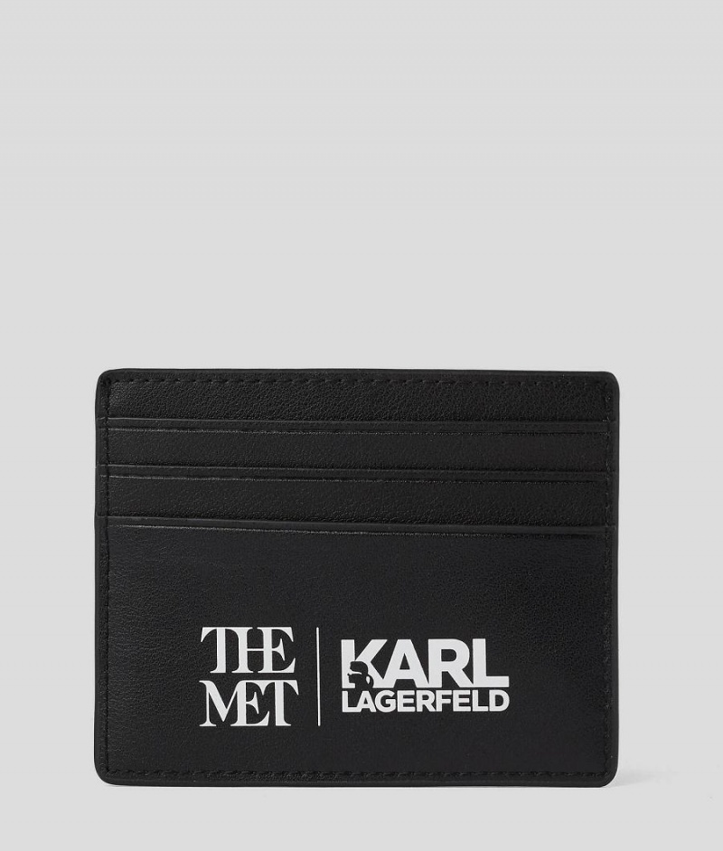 Etui na Karty Damskie Karl Lagerfeld KL X THE MET IKONIK Czarne | PL ZG2253