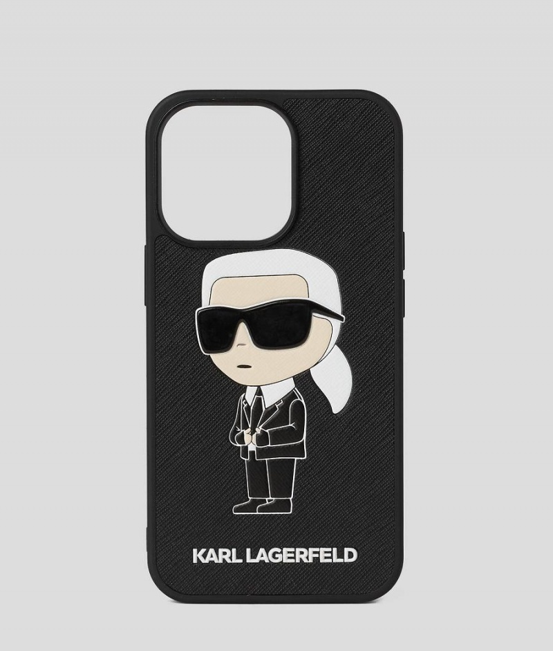 Etui na Telefon Damskie Karl Lagerfeld K/IKONIK IPHONE 14 Czarne | PL UT2084