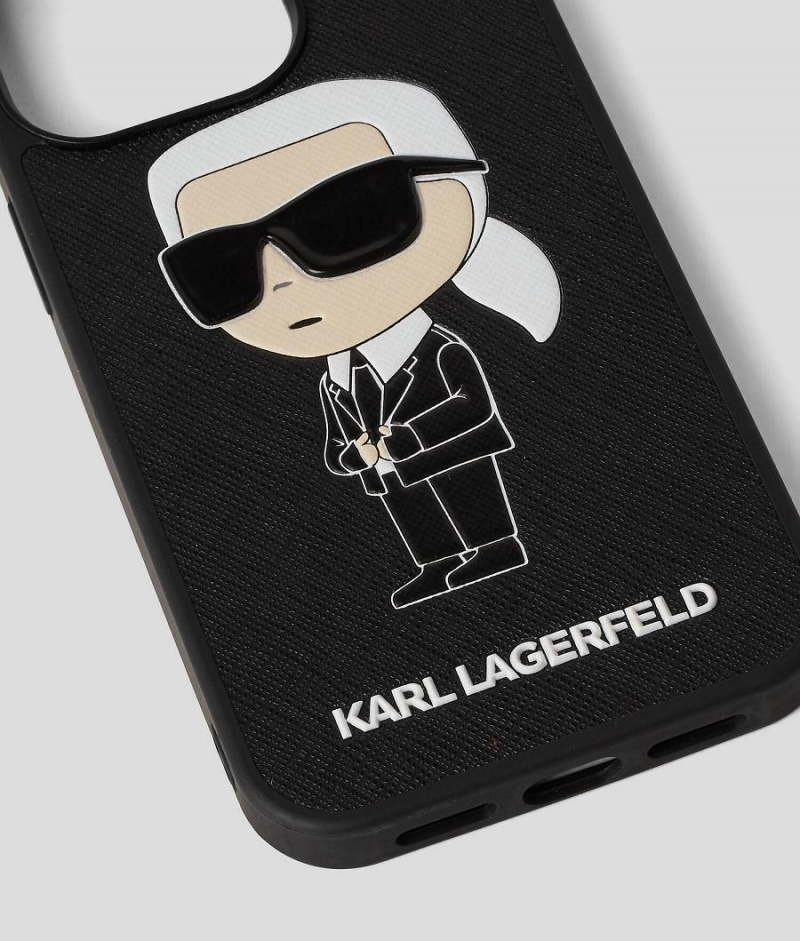 Etui na Telefon Damskie Karl Lagerfeld K/IKONIK IPHONE 14 Czarne | PL UT2084