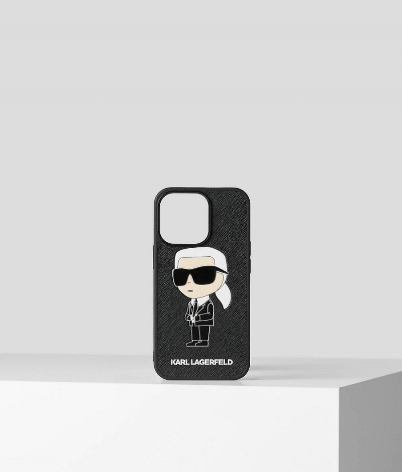 Etui na Telefon Damskie Karl Lagerfeld K/IKONIK IPHONE 14 Czarne | PL UT2084