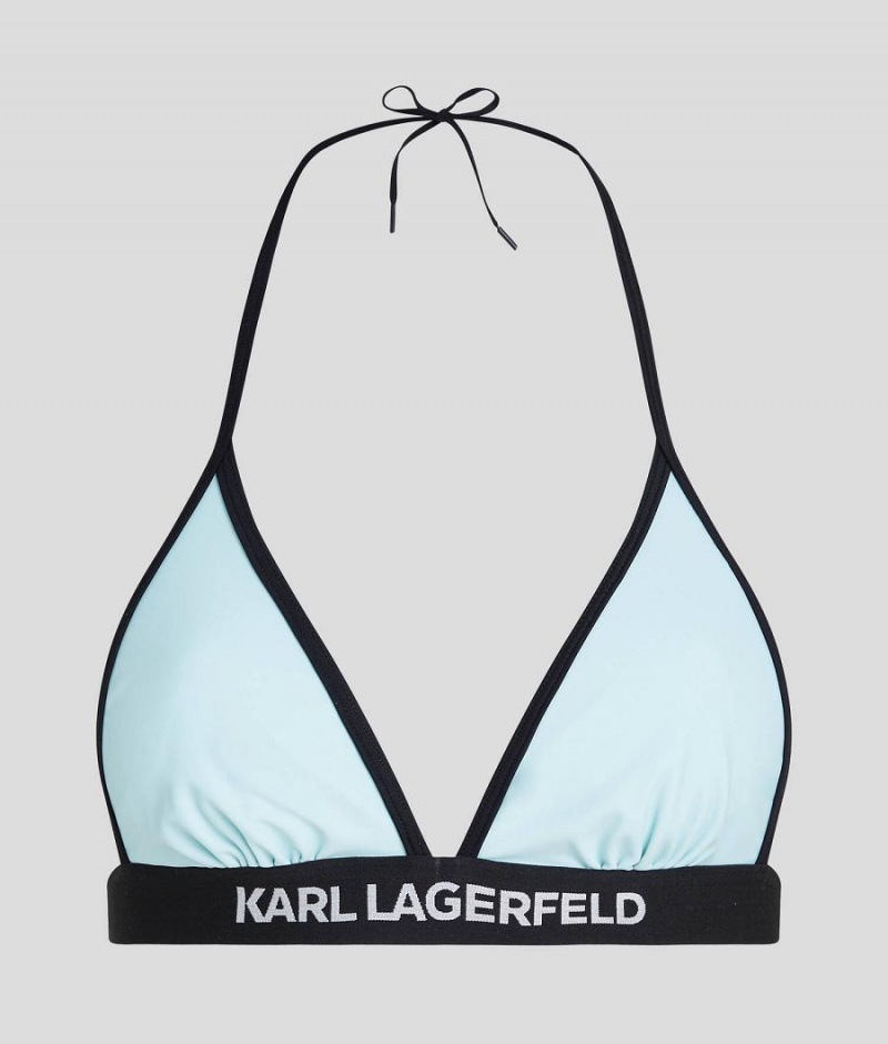 Góra od Bikini Damskie Karl Lagerfeld LOGO TRIANGLE Głęboka Turkusowe | PL LH3232