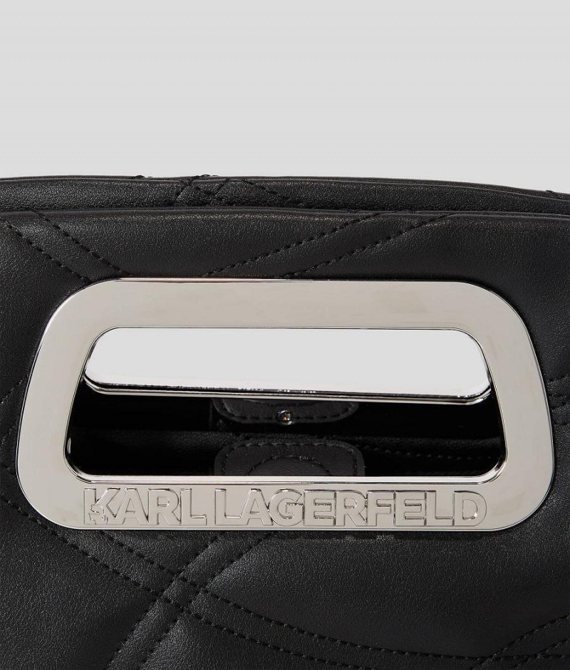 Handbags Damskie Karl Lagerfeld K/KLOUD SMALL TOP HANDLE Czarne | PL OR2499