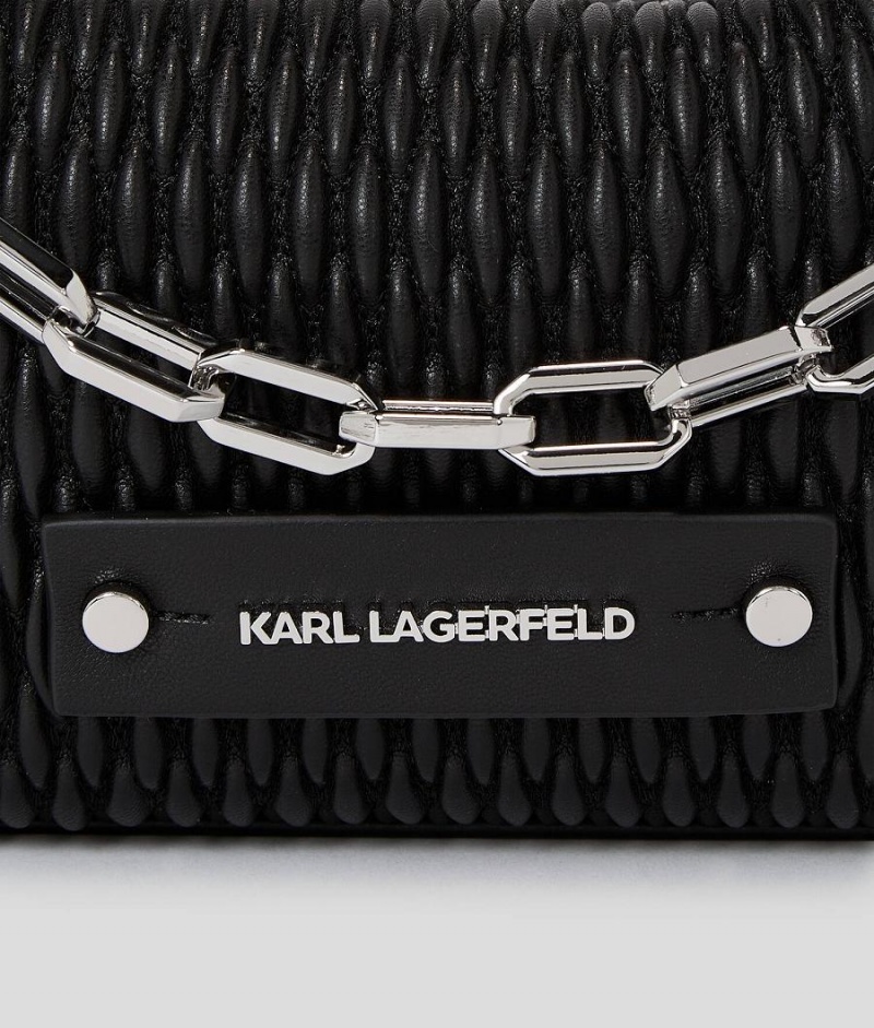 Handbags Damskie Karl Lagerfeld K/KUSHION QUILTED BAGUETTE Czarne | PL XF2487