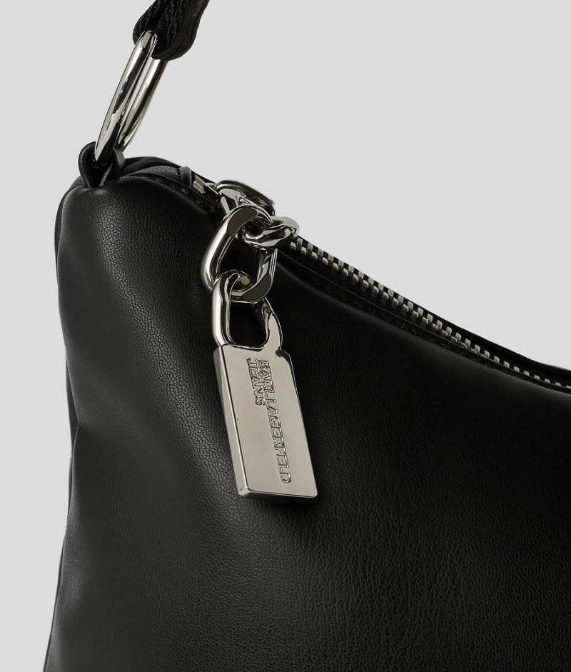 Handbags Damskie Karl Lagerfeld KLJ Large Hobo Czarne | PL QZ2481