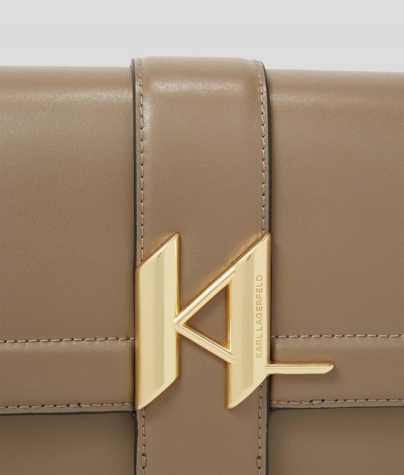 Handbags Damskie Karl Lagerfeld K/SADDLE BAGUETTE Szare Brązowe | PL ZG2488