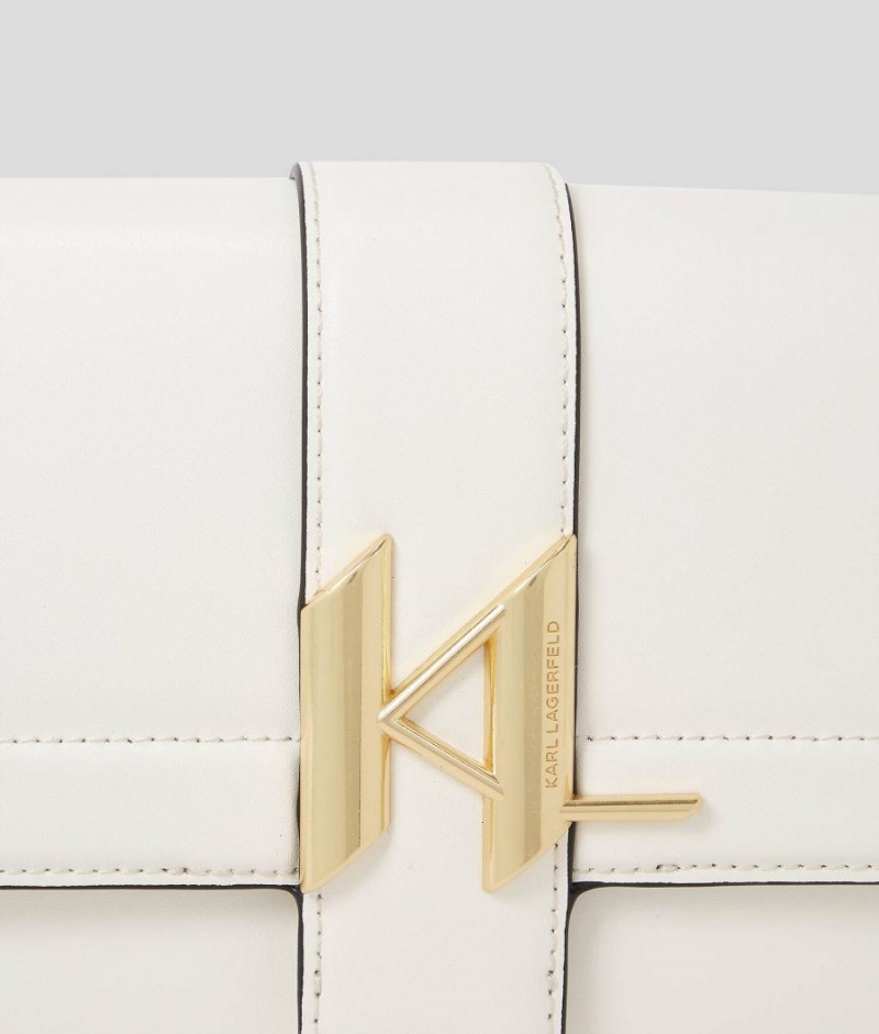 Handbags Damskie Karl Lagerfeld K/SADDLE BAGUETTE Białe | PL YU2502