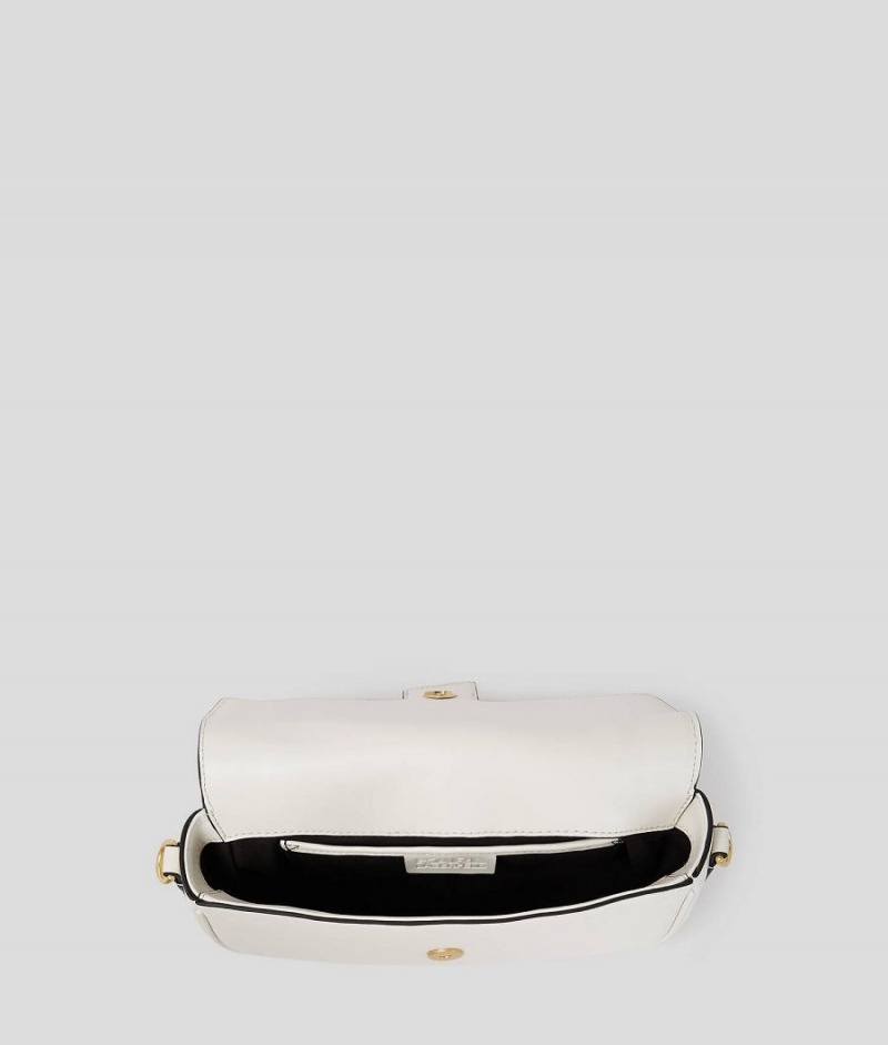 Handbags Damskie Karl Lagerfeld K/SADDLE BAGUETTE Białe | PL YU2502