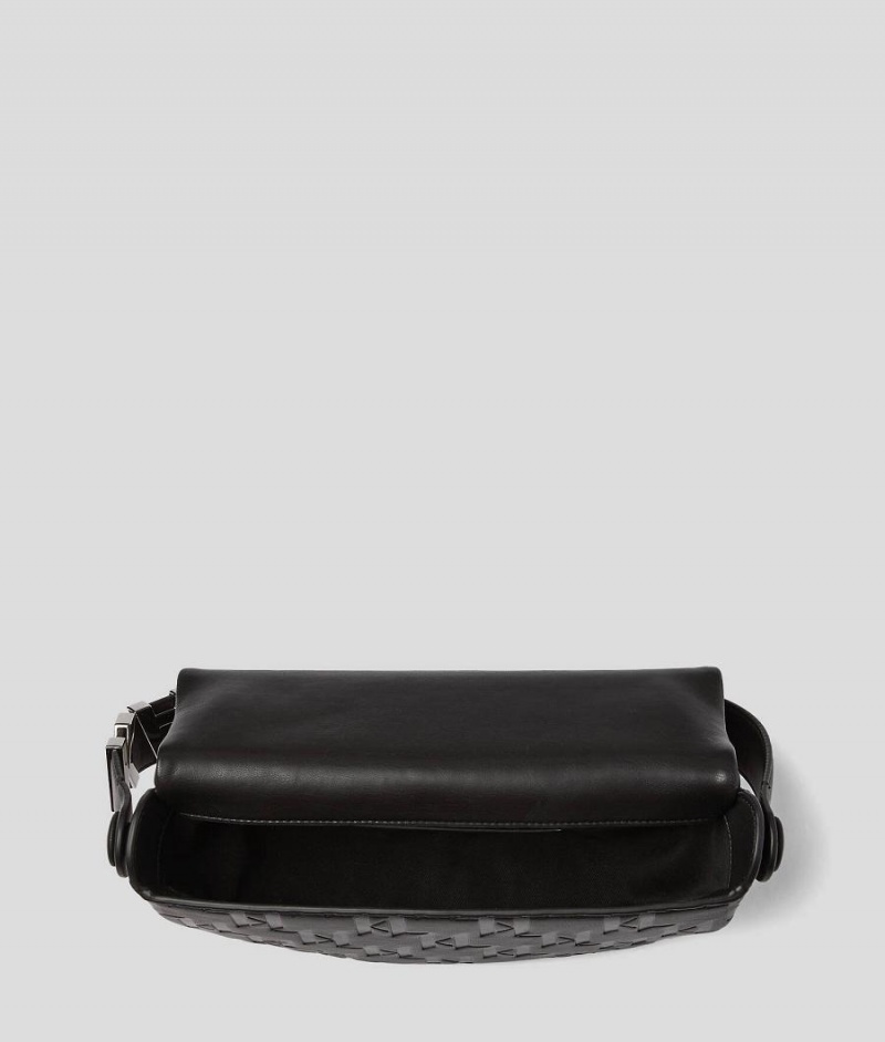 Handbags Damskie Karl Lagerfeld K/SWING BAGUETTE Czarne | PL IS2500