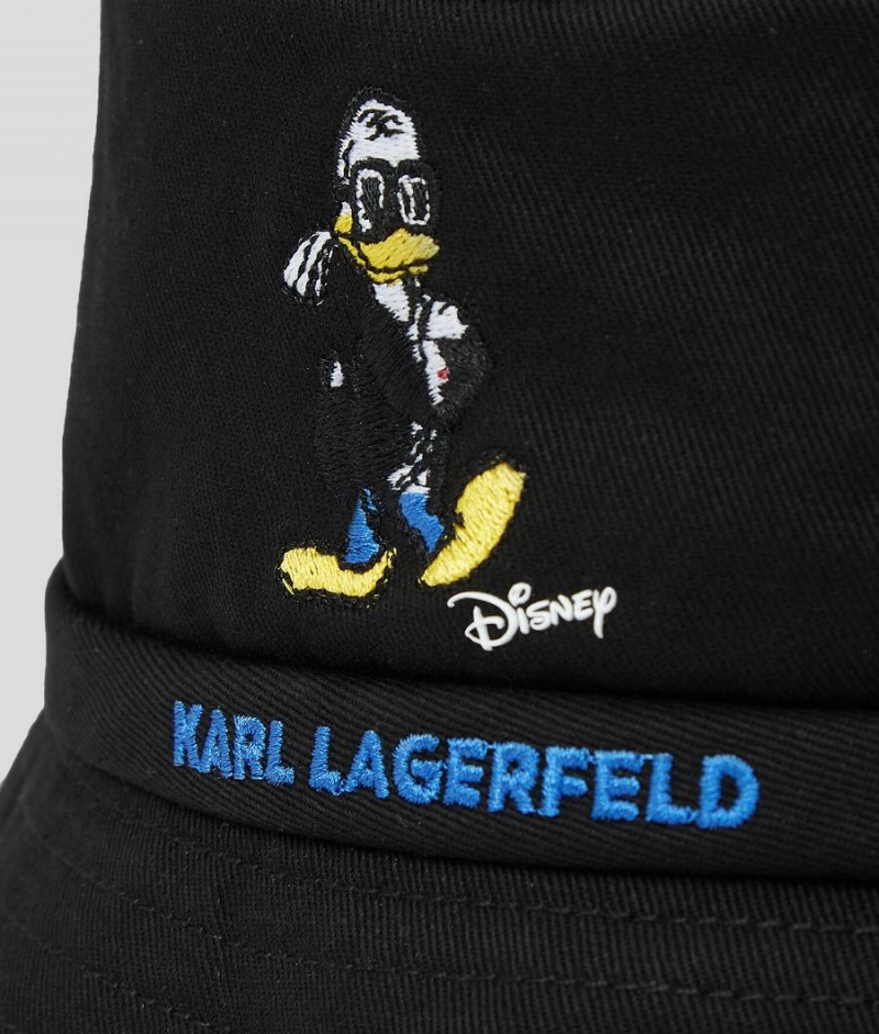 Kapelusz Damskie Karl Lagerfeld DISNEY x BUCKET Czarne | PL JJ2224