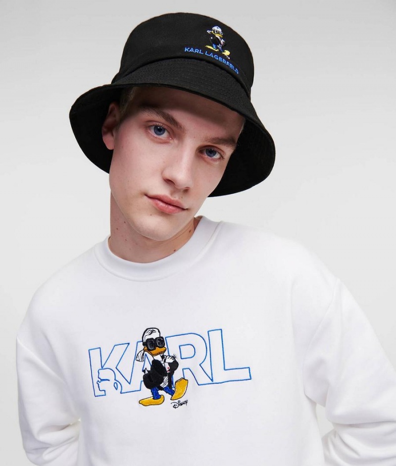 Kapelusz Damskie Karl Lagerfeld DISNEY x BUCKET Czarne | PL JJ2224