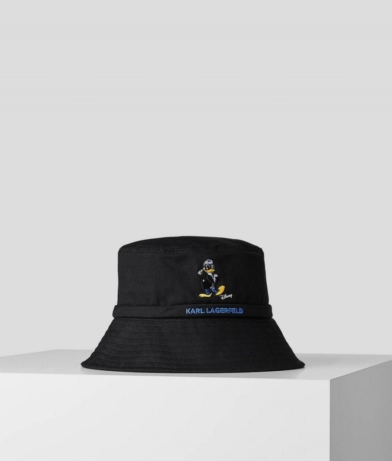 Kapelusz Damskie Karl Lagerfeld DISNEY x BUCKET Czarne | PL JJ2224