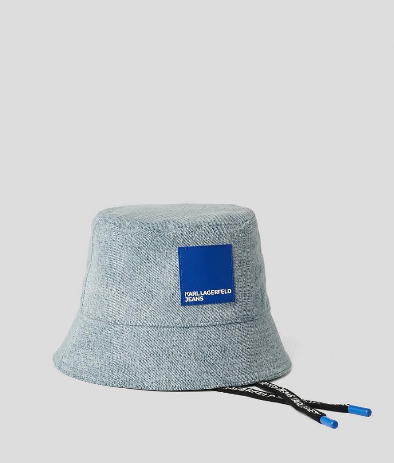 Kapelusz Damskie Karl Lagerfeld Denim Bucket Głęboka Niebieskie | PL BC2231