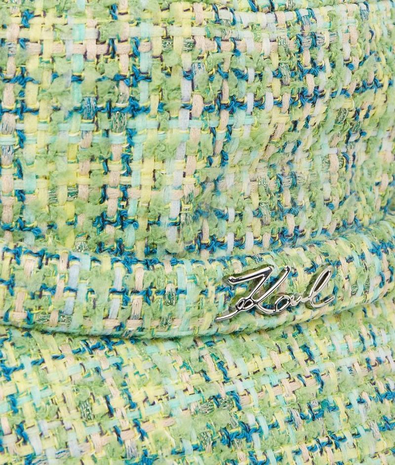 Kapelusz Damskie Karl Lagerfeld K/SIGNATURE BOUCLÉ BUCKET Głęboka Zielone | PL DN2220