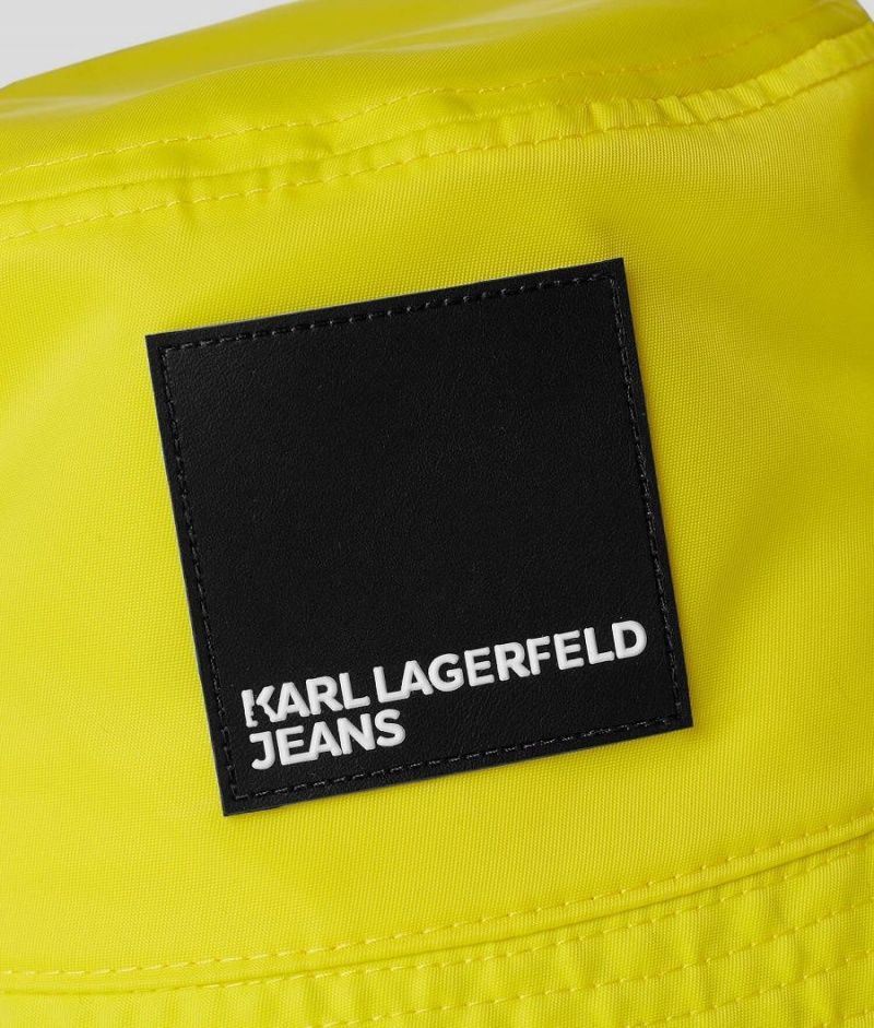 Kapelusz Damskie Karl Lagerfeld Nylon Bucket Patch Czarne | PL VD2230