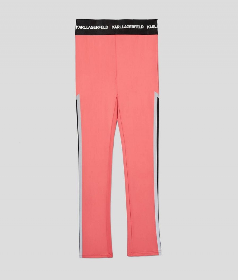 Legginsy Dziecięce Karl Lagerfeld Athleisure Czerwone | PL FM4055