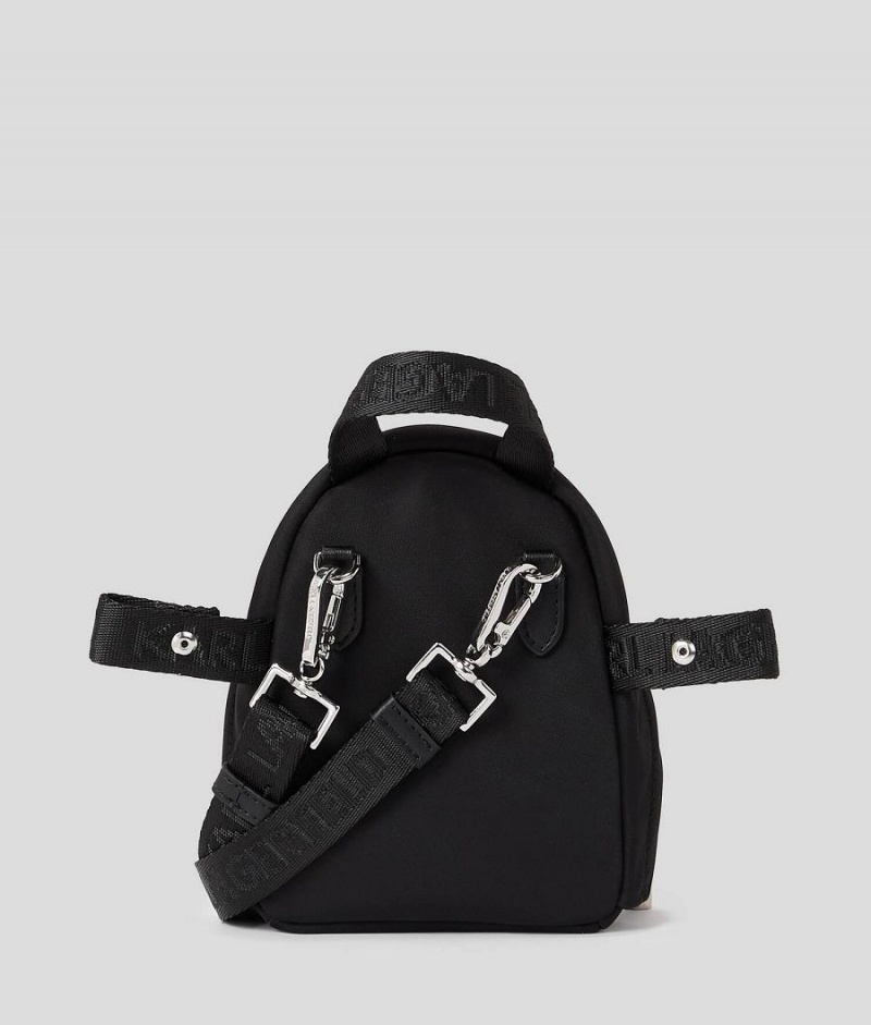 Plecaki Damskie Karl Lagerfeld RUE ST-GUILLAUME NANO BACKPACK Czarne | PL BC2309