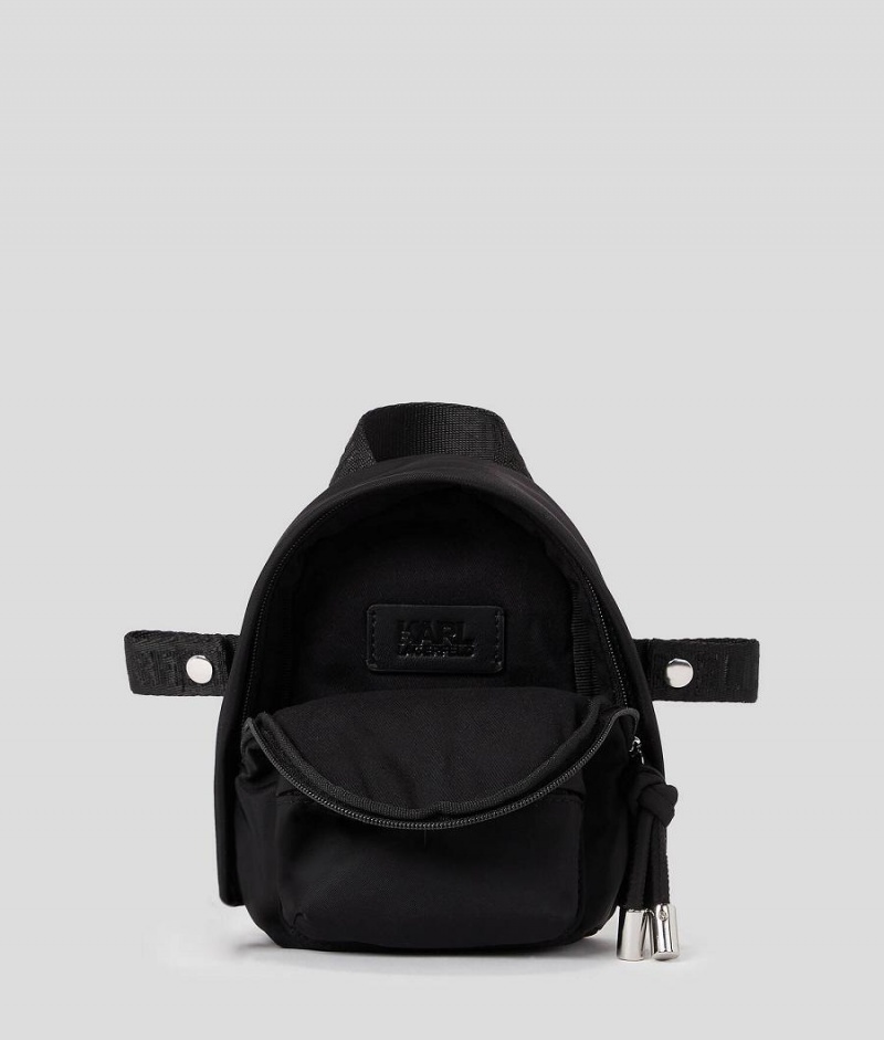 Plecaki Damskie Karl Lagerfeld RUE ST-GUILLAUME NANO BACKPACK Czarne | PL BC2309