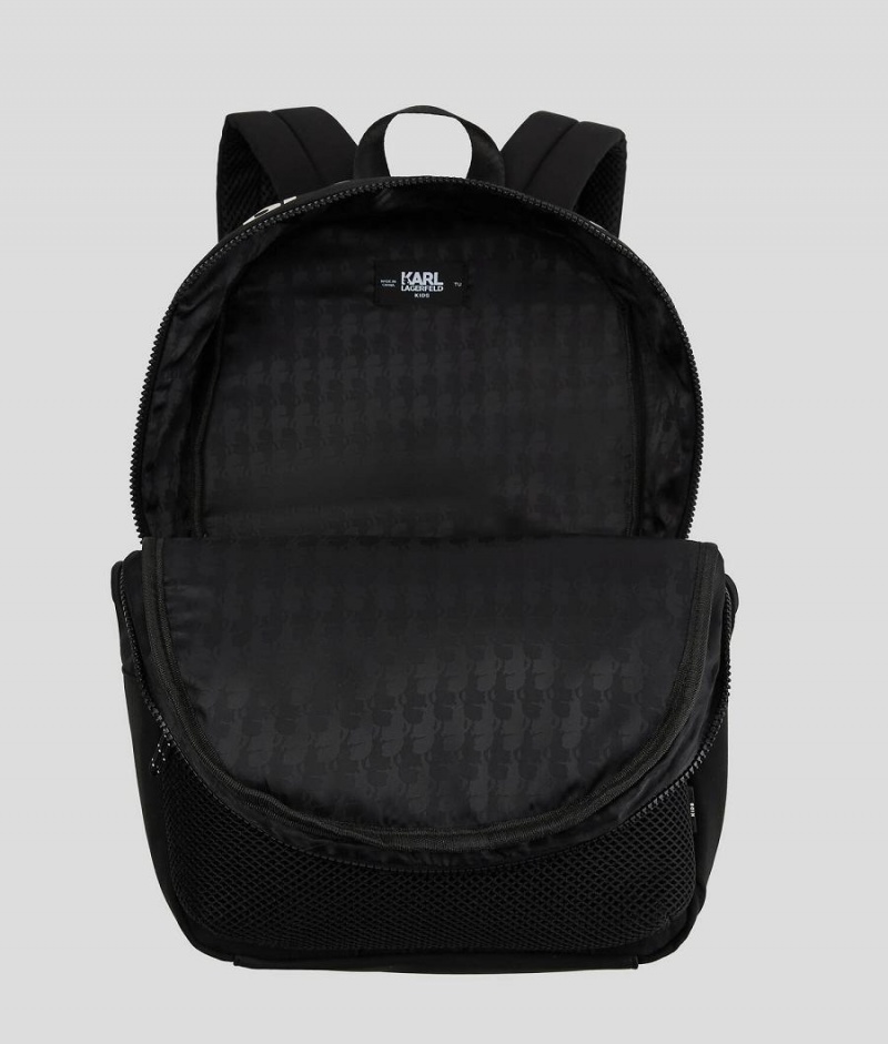 Plecaki Dziecięce Karl Lagerfeld Ikonik Backpack & Pencil Case Czarne | PL XF4074