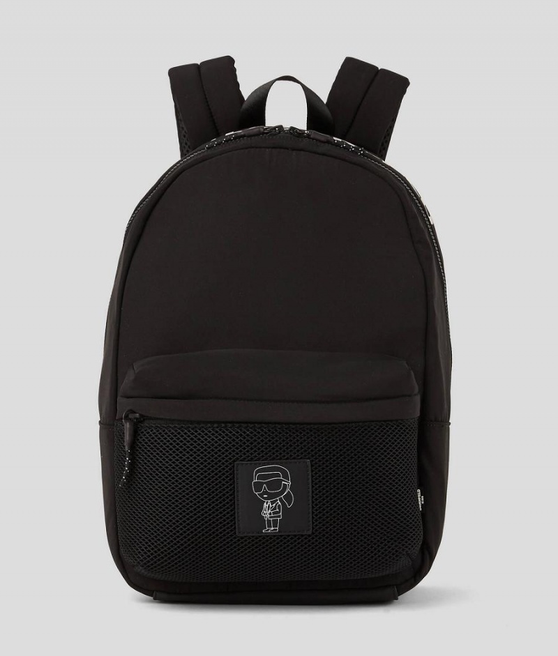 Plecaki Dziecięce Karl Lagerfeld Ikonik Backpack & Pencil Case Czarne | PL XF4074