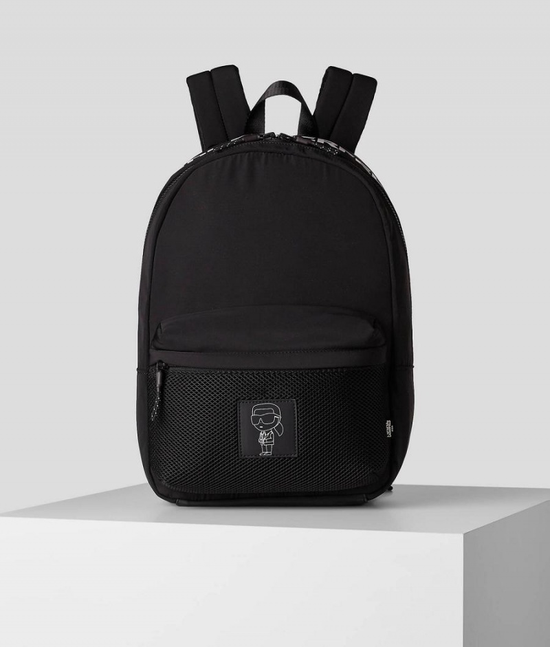 Plecaki Dziecięce Karl Lagerfeld Ikonik Backpack & Pencil Case Czarne | PL XF4074