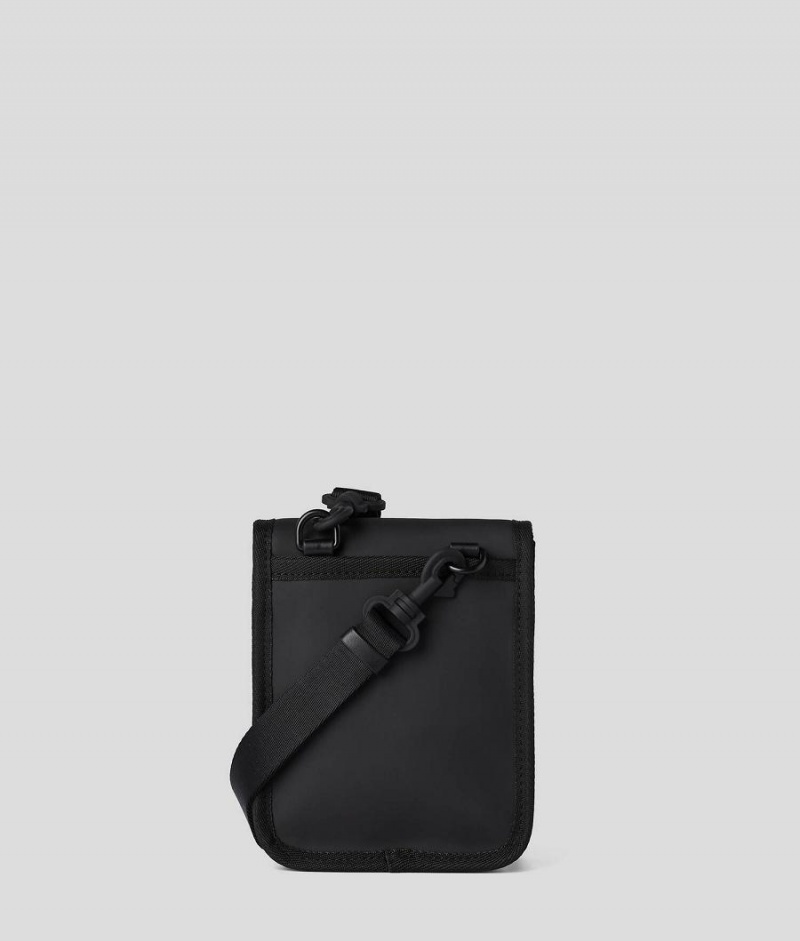 Plecaki Męskie Karl Lagerfeld K/KOVER CROSSBODY Czarne | PL IS3385